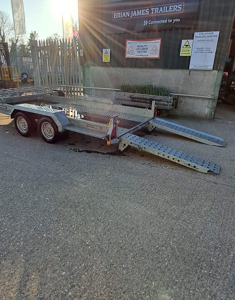 Used Brian James 543-2320 Digger Plant 2 3.7 x 1.7 3500kg GVW  - Adjustable Ramps, Bucket Cage and Chevrons