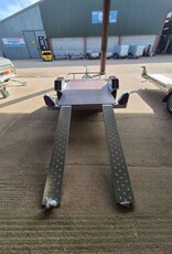 Erde Ch451 Trailer with flat floor and Twin 1.5m Loading Ramps, Mobility scooter, Quadbike
