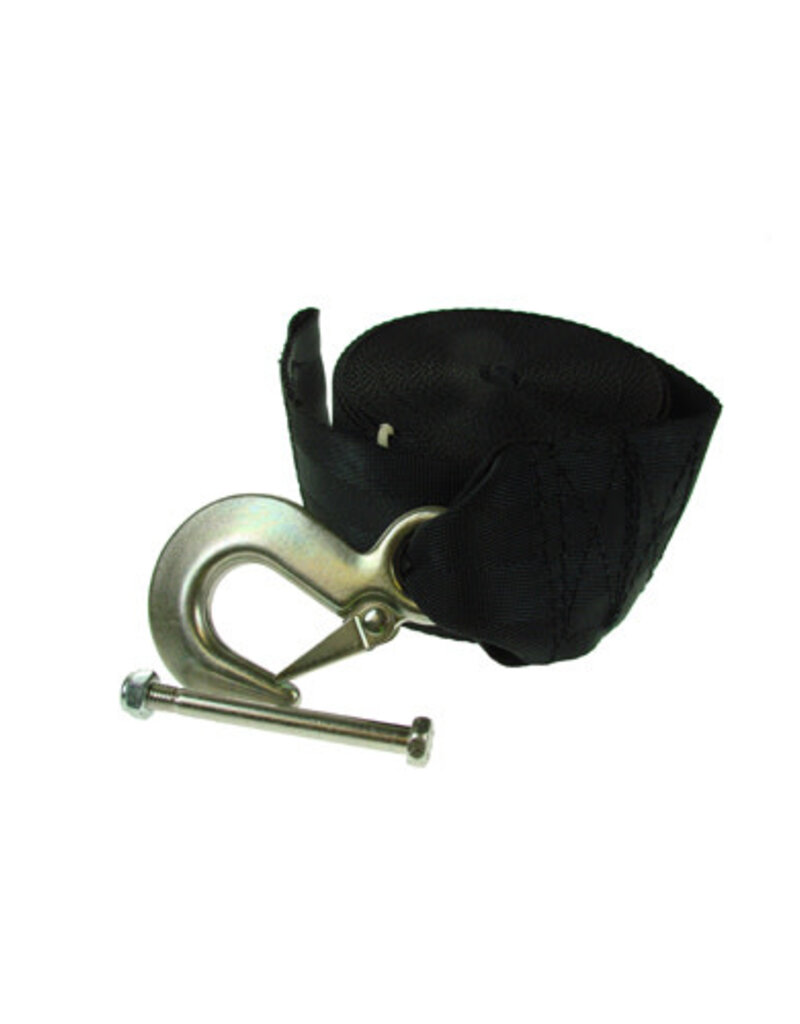 Polyester Winch Strap 8m x63mm with Hook and Fixings