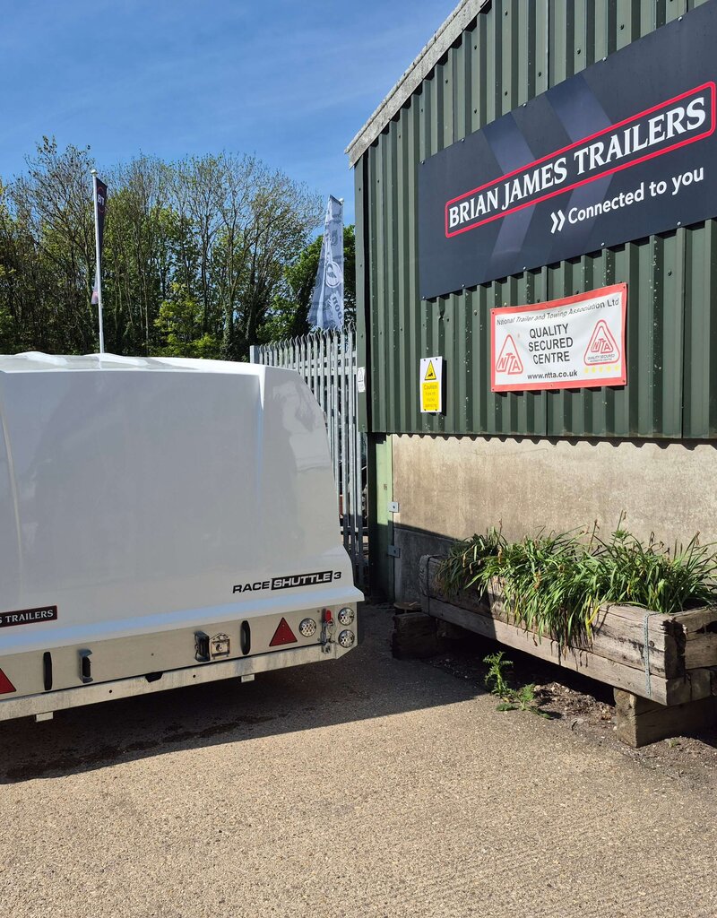 Brian James  RS3  Race Shuttle -Tilt Bed Clamshell Trailer