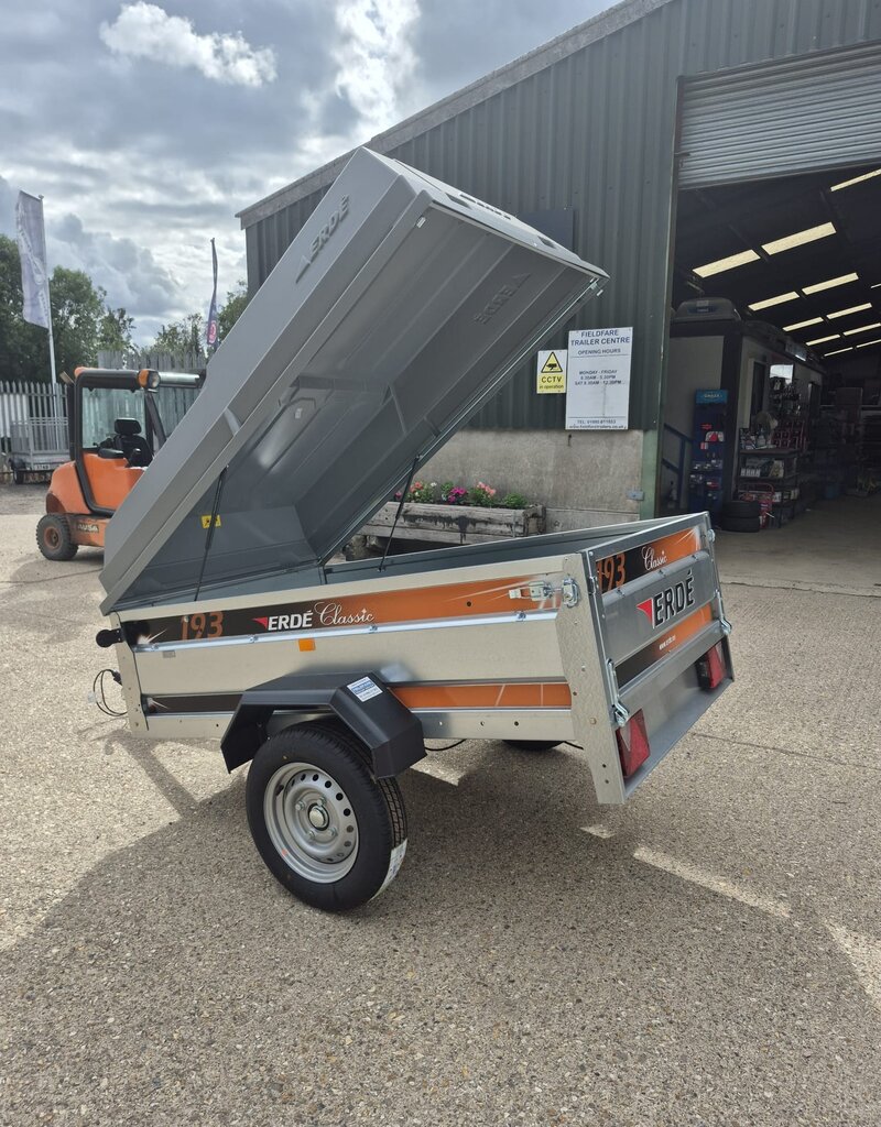 Fully Built Erde 193  Trailer 185cm x 115cm  With Lockable ABS Hard Top Lid
