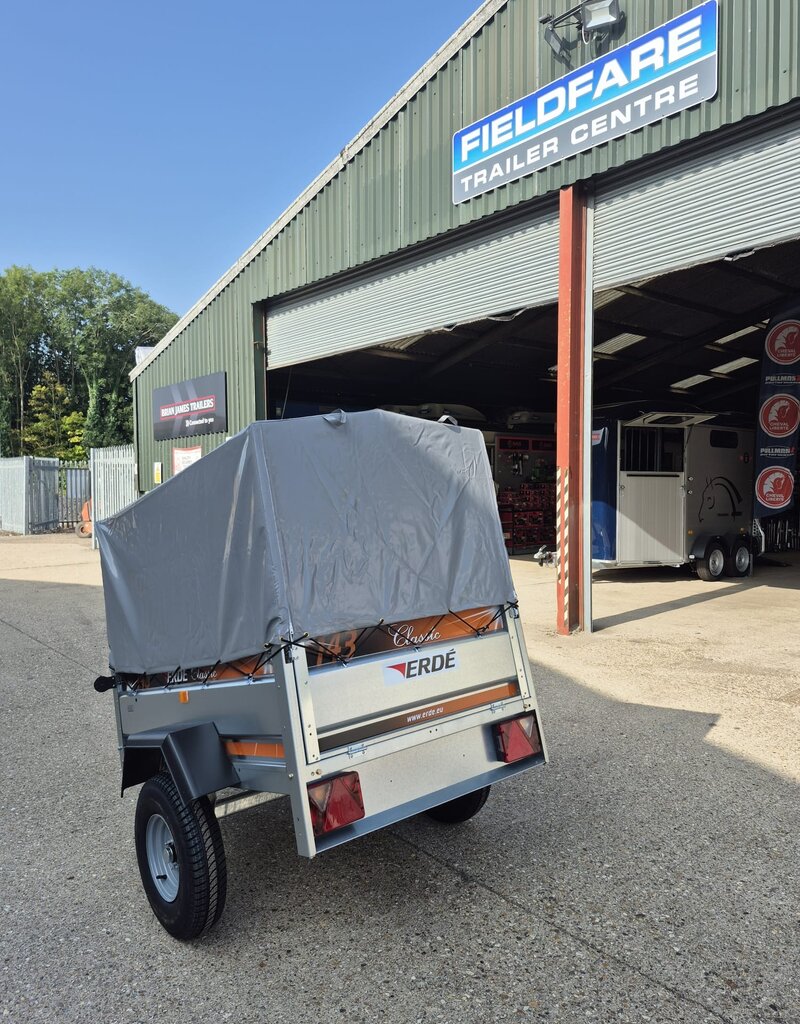 Erde 143 Camping Light utility luggage trailer with High Cover & Frame 60cm