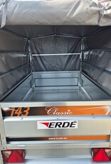 Erde 143 Camping Light utility luggage trailer with High Cover & Frame 60cm