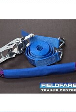 4m  Blue Ratchet Strap with Claw Hooks & Soft Link