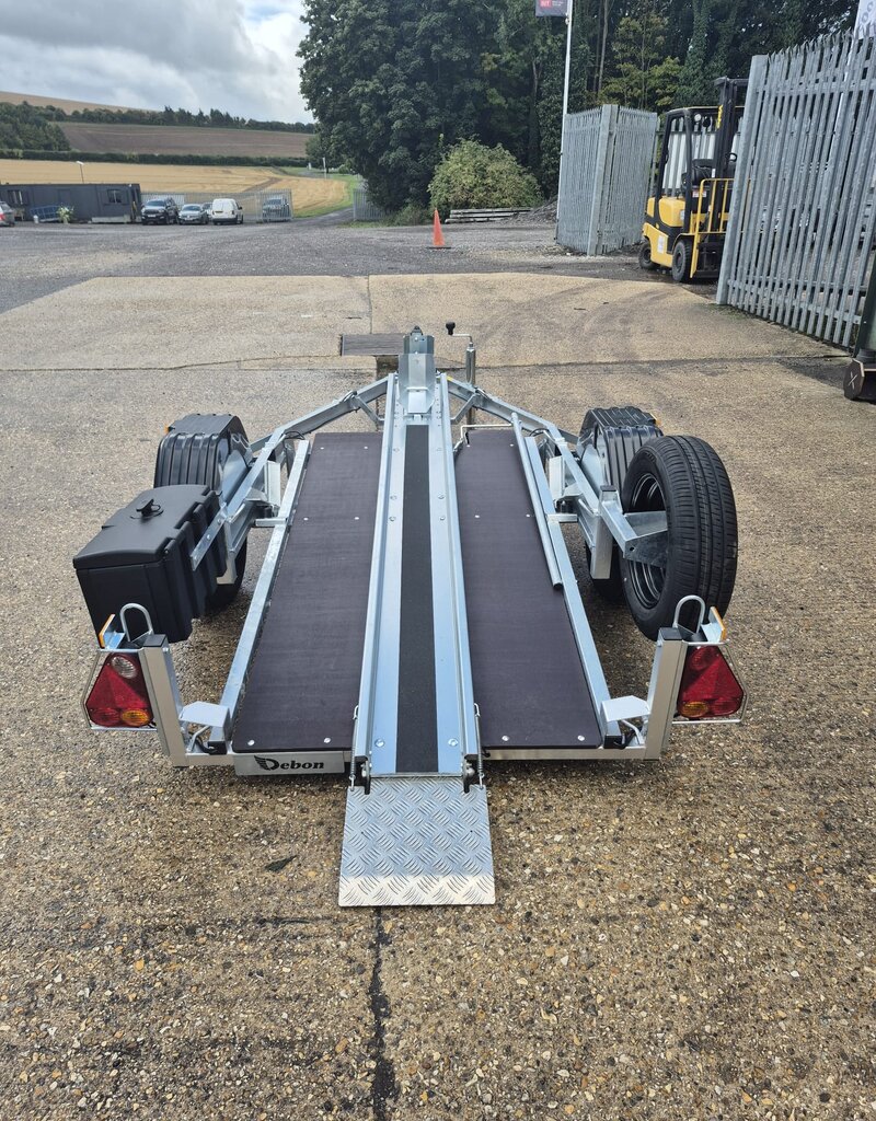 Debon Debon Moto1 Single Tilt Bed Motorcycle Trailer 600kg GVW 427kg Payload