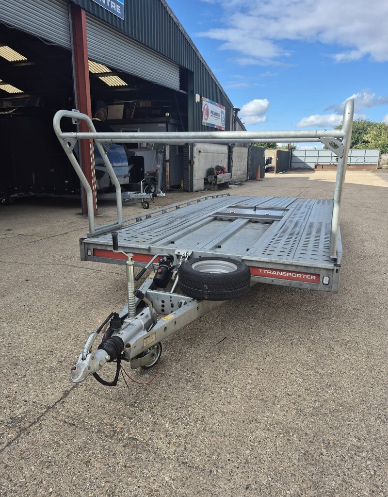 2023 Brian James T Transporter 5.5m x 2.2m Twin Axle 3500kg GVW Tyre Rack & tilt Bed