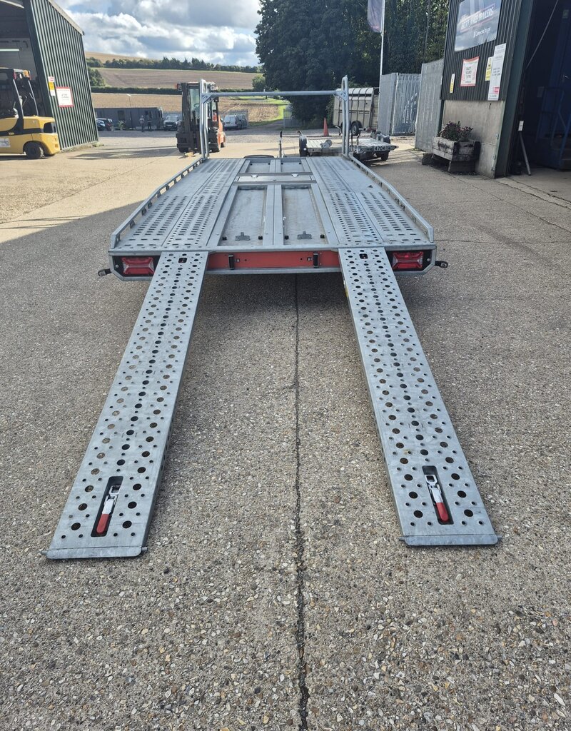 2023 Brian James T Transporter 5.5m x 2.2m Twin Axle 3500kg GVW Tyre Rack & tilt Bed
