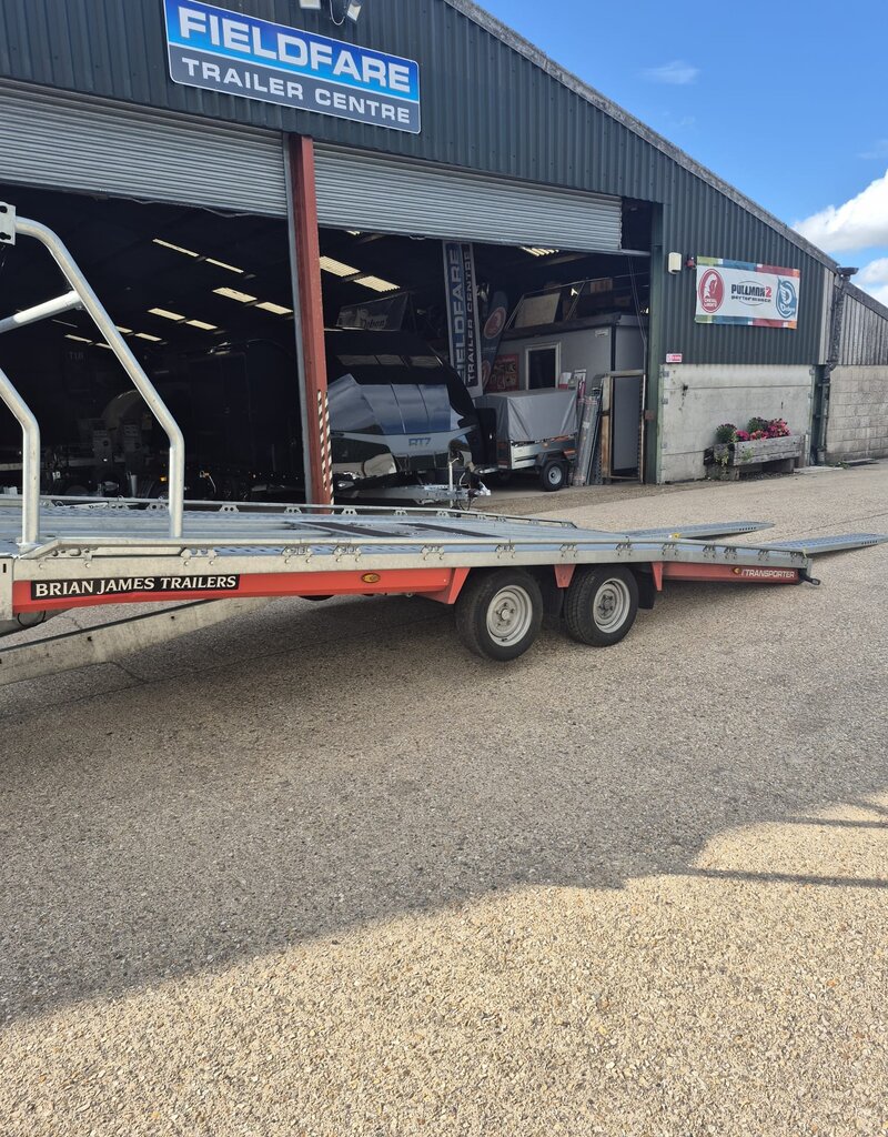 2023 Brian James T Transporter 5.5m x 2.2m Twin Axle 3500kg GVW Tyre Rack & tilt Bed