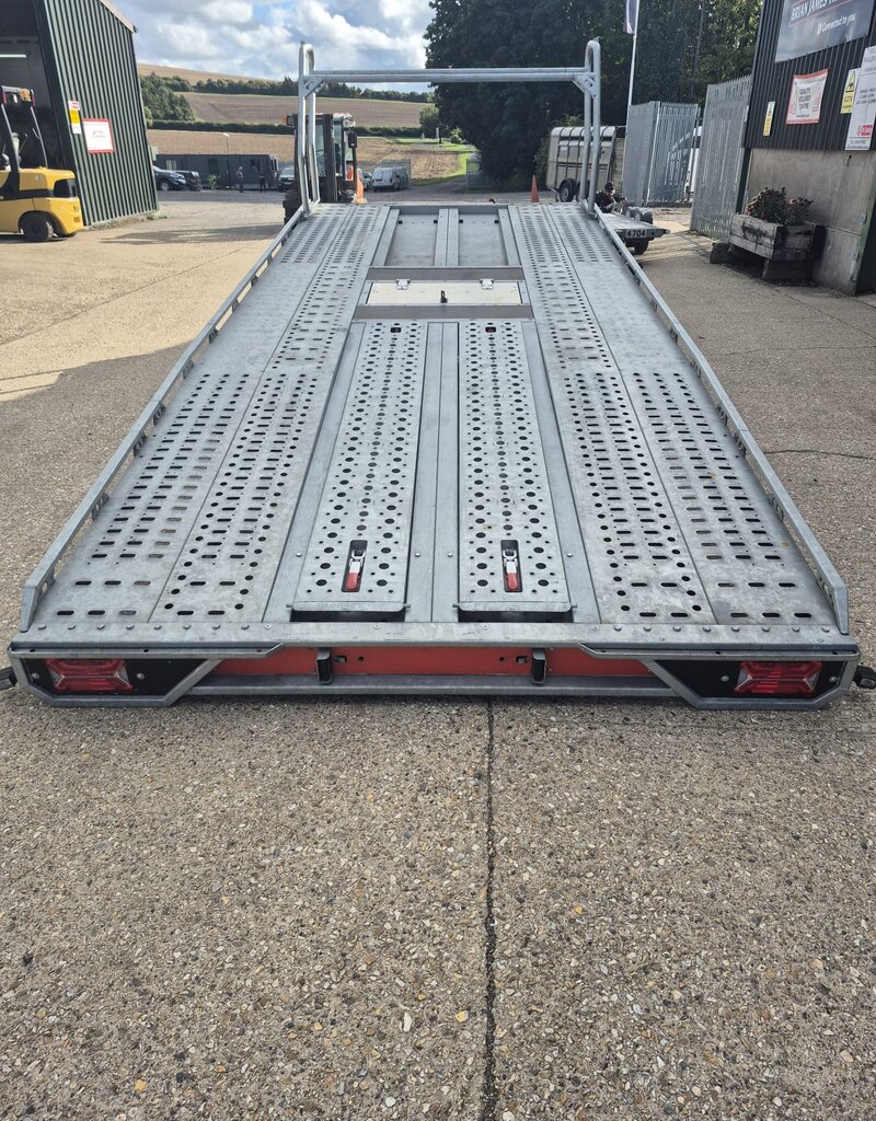 2023 Brian James T Transporter 5.5m x 2.2m Twin Axle 3500kg GVW Tyre Rack & tilt Bed