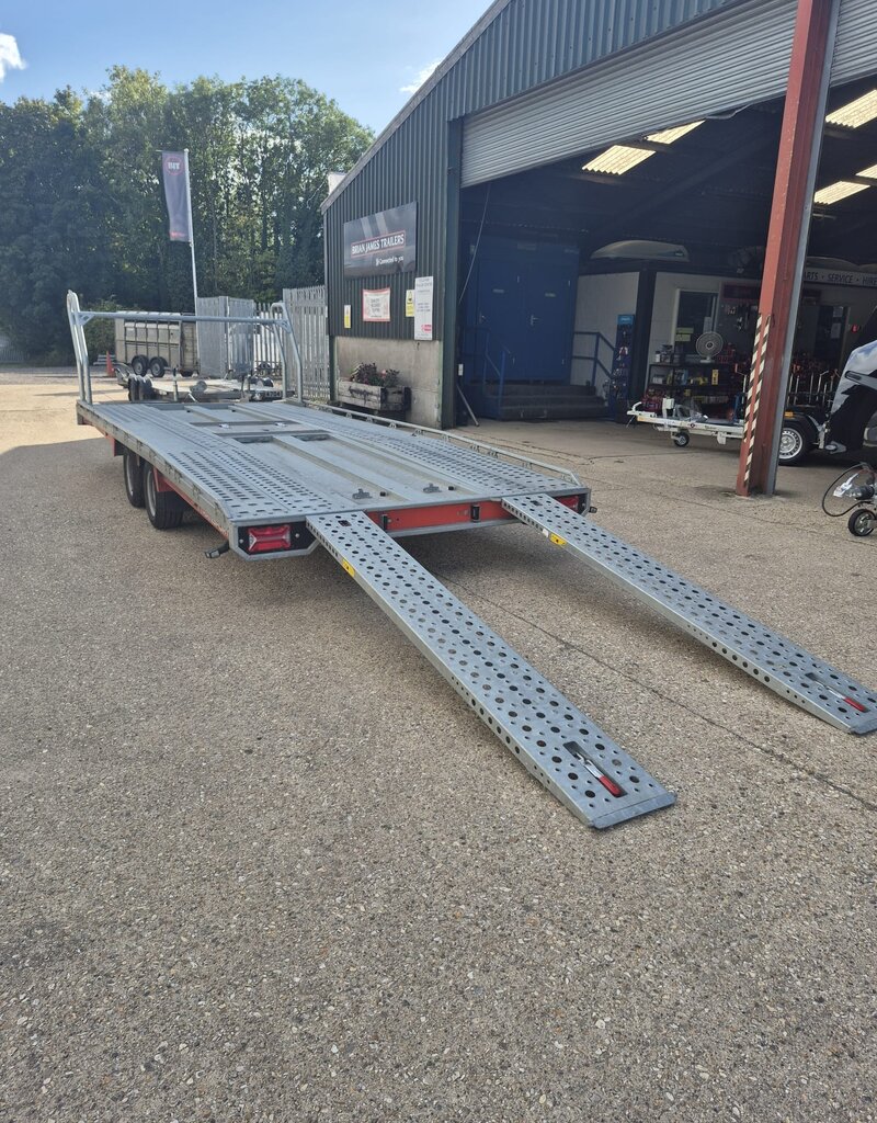 2023 Brian James T Transporter 5.5m x 2.2m Twin Axle 3500kg GVW Tyre Rack & tilt Bed