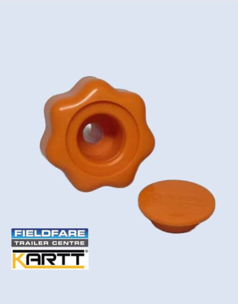 Replacement Orange Easy Grip Knob and Circlip for Jockey Wheels