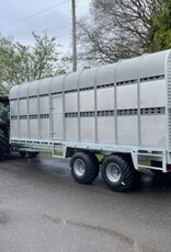 Bateson Trailers Bateson 100LT 20' x 7'6" Tractor Drawn Livestock Trailer with demountable container