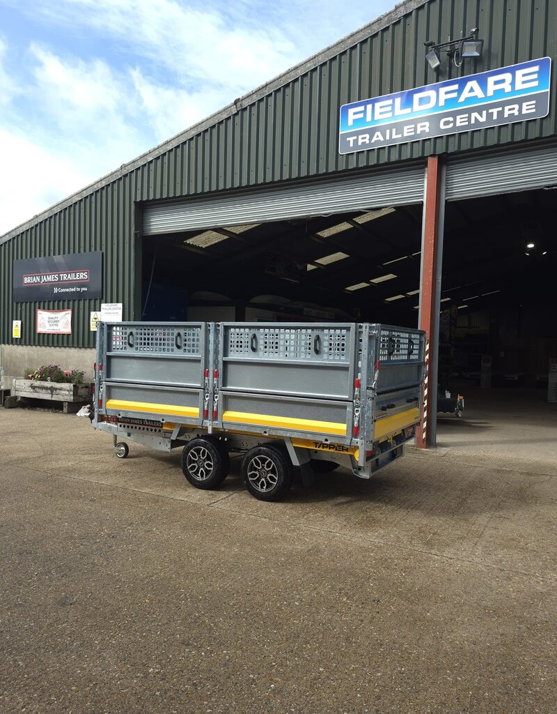 Brian James Tipper 526 - 3.1m x 1.6m, 3500kg, 2 Axle, 12" Wheels - Side Extensions