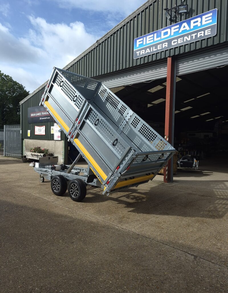 Brian James Tipper 526 - 3.1m x 1.6m, 3500kg, 2 Axle, 12" Wheels - Side Extensions