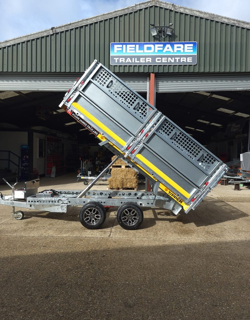 Brian James Tipper 526 - 3.1m x 1.6m, 3500kg, 2 Axle, 12" Wheels - Side Extensions