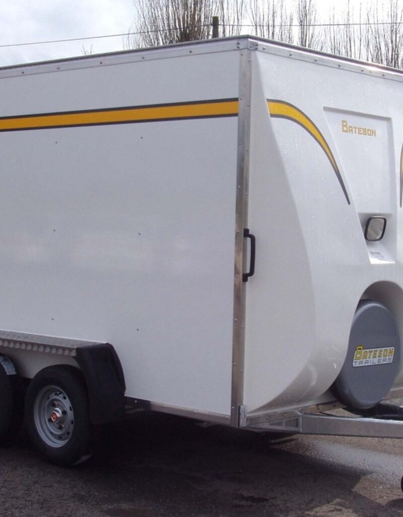 Bateson Trailers Bateson 360V Twin Axle Box Trailer 12' x 5' x 6' 2000kg GVW Fitted with Rear Ramp