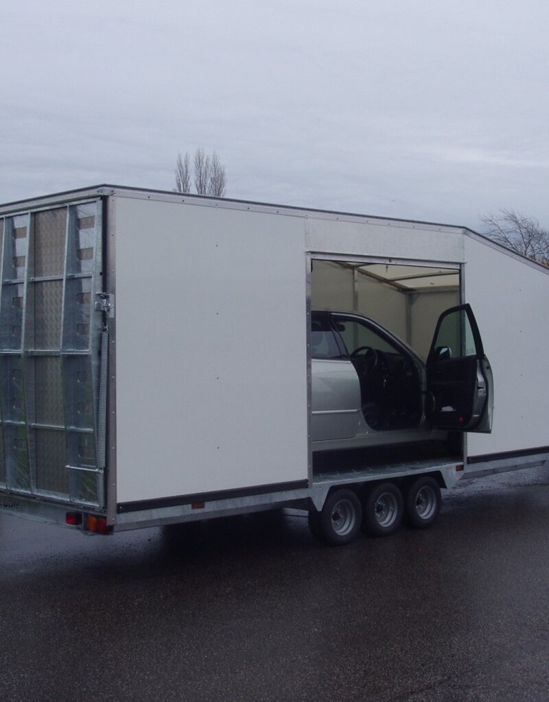 Bateson Trailers Model PT66VT 5.4 x 2.3m 8' x 7'6'' 3500kg Enclosed hydraulic tilt three axle platform trailer