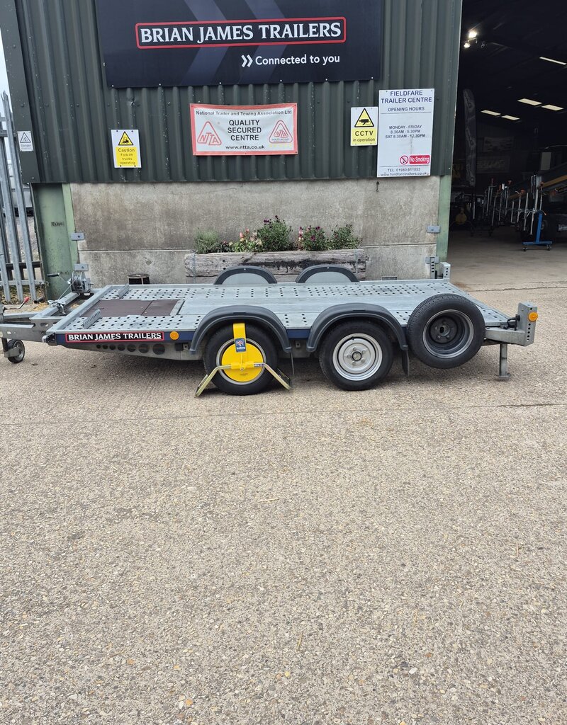 Used Brian James C4 Blue Transporter 3.3m x 1.7m 2000kg GVW, Winch, Long Ramps