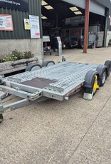 Used Brian James C4 Blue Transporter 3.3m x 1.7m 2000kg GVW, Winch, Long Ramps