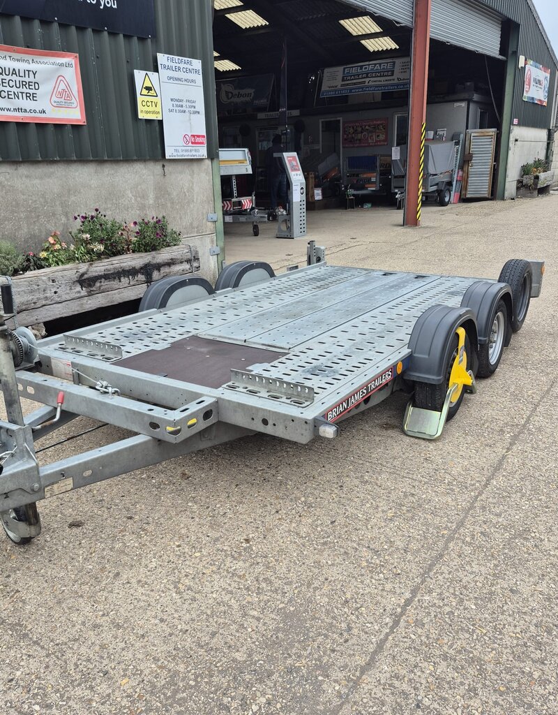 Used Brian James C4 Blue Transporter 3.3m x 1.7m 2000kg GVW, Winch, Long Ramps