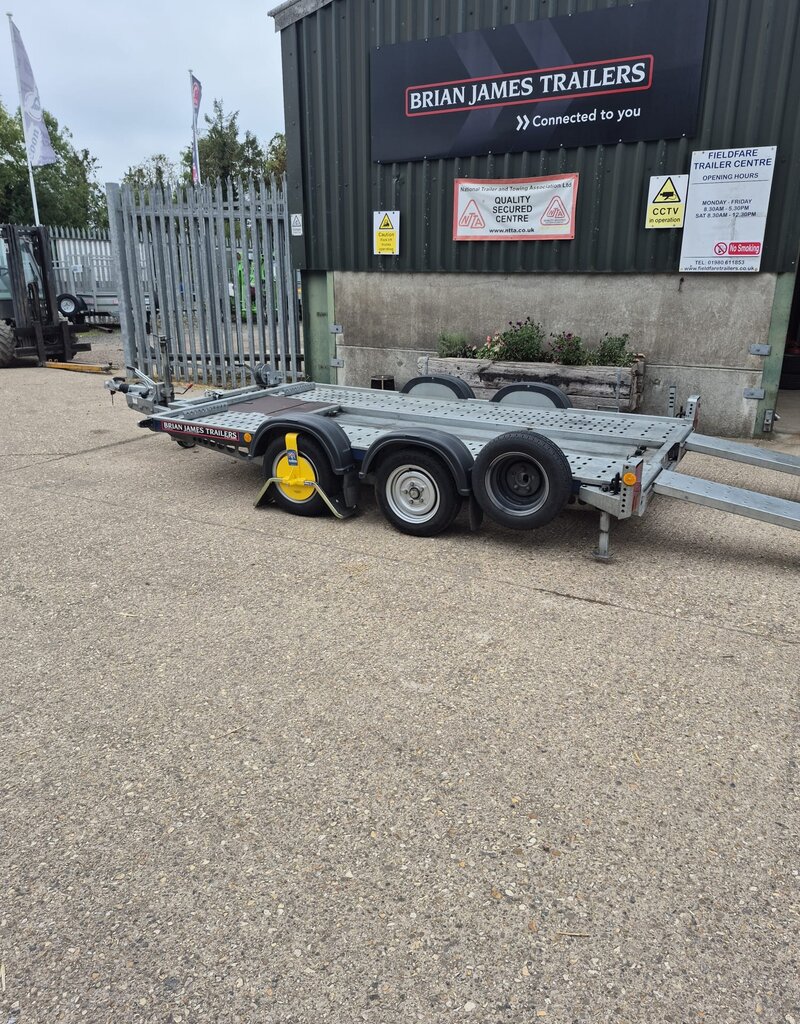 Used Brian James C4 Blue Transporter 3.3m x 1.7m 2000kg GVW, Winch, Long Ramps