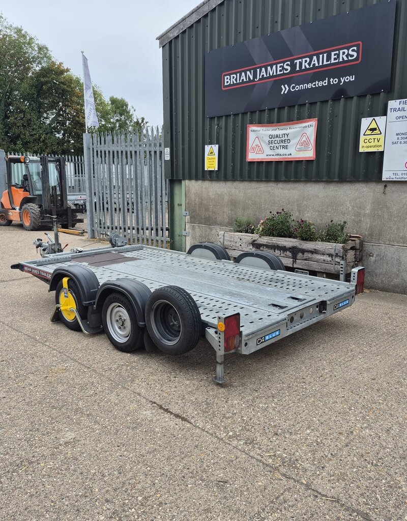 Used Brian James C4 Blue Transporter 3.3m x 1.7m 2000kg GVW, Winch, Long Ramps