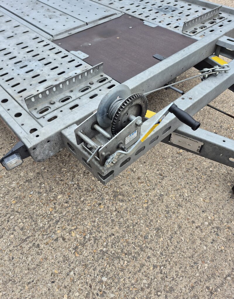 Used Brian James C4 Blue Transporter 3.3m x 1.7m 2000kg GVW, Winch, Long Ramps