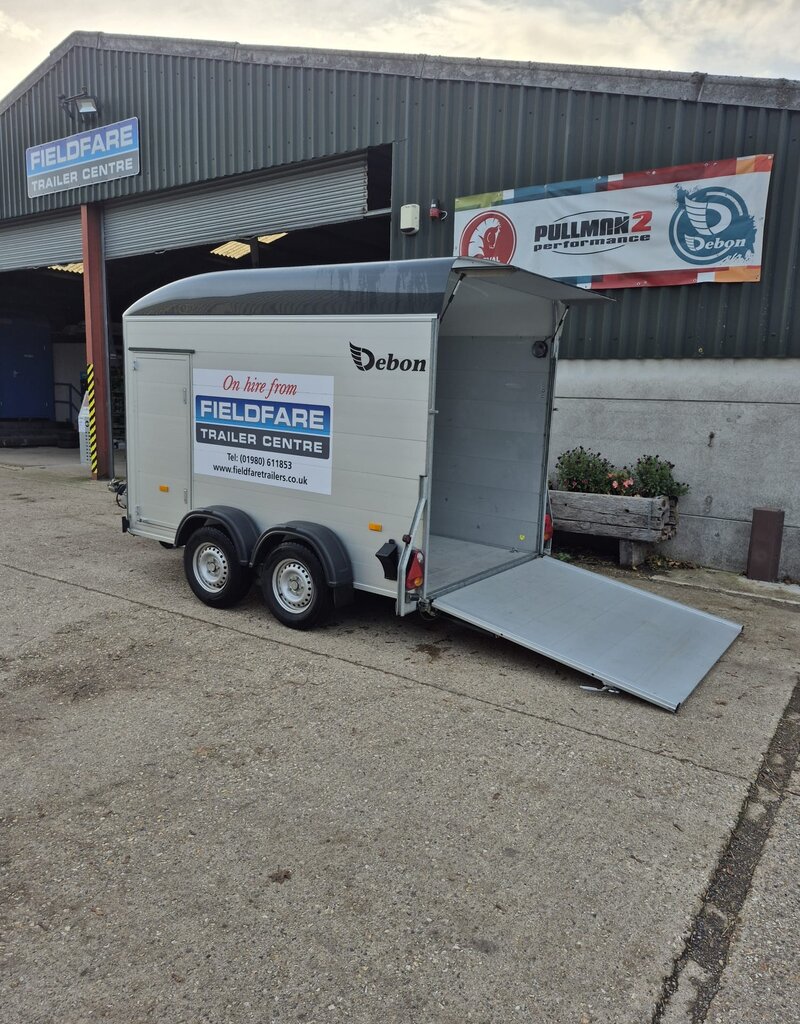 Debon Used Debon C500 Box Van Trailer - Aluminium Sides - Anthracite Grey 2600kg GVW