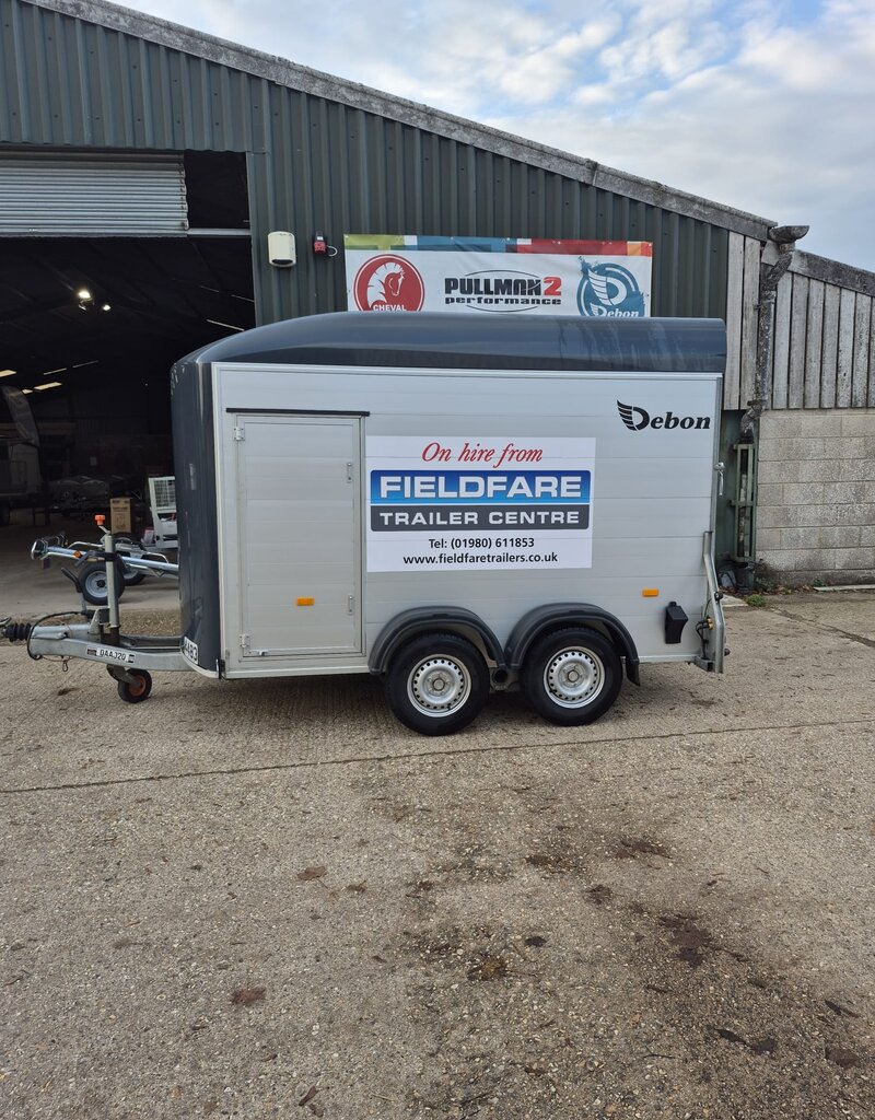 Debon Used Debon C500 Box Van Trailer - Aluminium Sides - Anthracite Grey 2600kg GVW