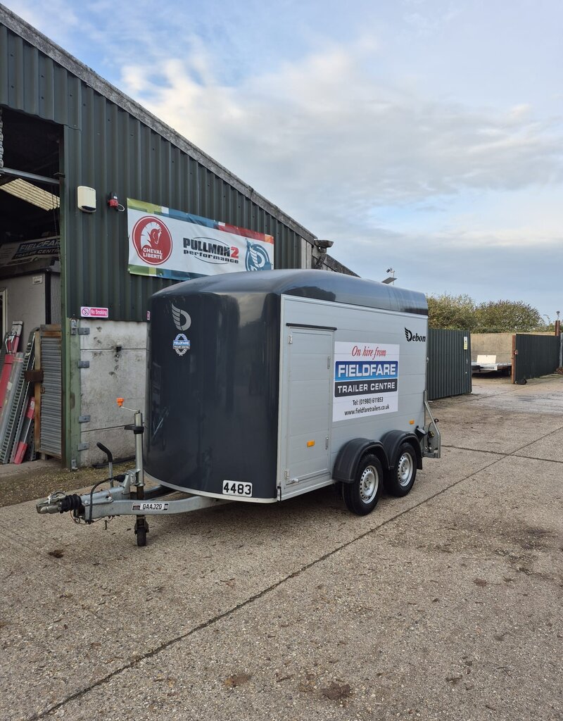 Debon Used Debon C500 Box Van Trailer - Aluminium Sides - Anthracite Grey 2600kg GVW