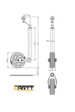 Kartt Orange 48mm Ultimate Caravan Jockey Wheel LP Wide