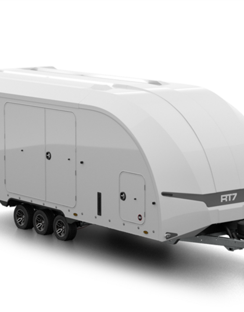 Brian James Race Transporter 7, MY25 - 6.0m x 2.3m, 3500kg, Tri Axle, 10" Wheels, White