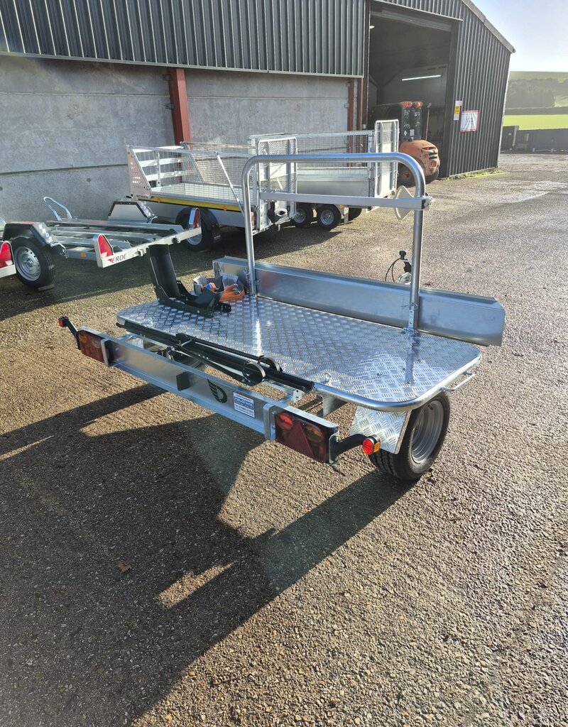 Debon Debon Moto Compact Transverse Bike Trailer with Motorcycle Carrier option & 1 Bicycle Stand
