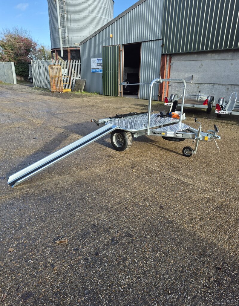 Debon Debon Moto Compact Transverse Bike Trailer with Motorcycle Carrier option & 1 Bicycle Stand