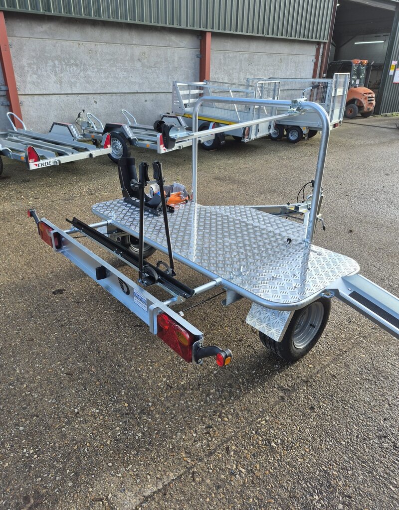 Debon Debon Moto Compact Transverse Bike Trailer with Motorcycle Carrier option & 1 Bicycle Stand