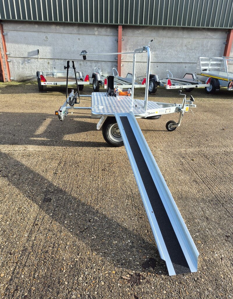 Debon Debon Moto Compact Transverse Bike Trailer with Motorcycle Carrier option & 1 Bicycle Stand