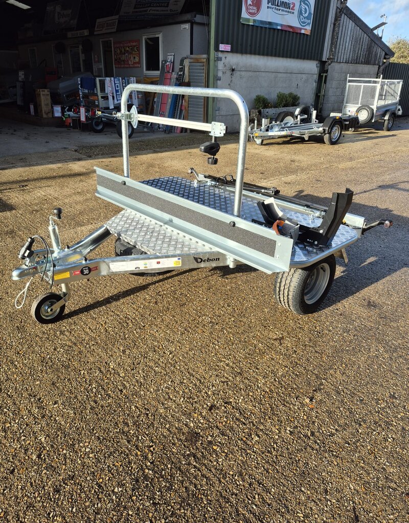 Debon Debon Moto Compact Transverse Bike Trailer with Motorcycle Carrier option & 1 Bicycle Stand