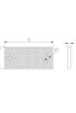 Fristom Amber Reflex Reflector 90mm x 40mm