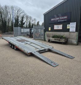 Used 2021 Brian James T Transporter  5.5m x 2.22m Tri Axle 10" Wheels 3500Kg Gross Manul Tilt