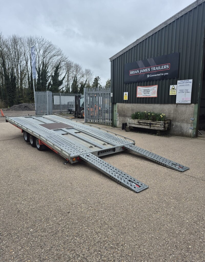 Used 2021 Brian James T Transporter  5.5m x 2.22m Tri Axle 10" Wheels 3500Kg Gross Manul Tilt