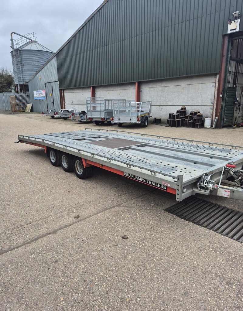 Used 2021 Brian James T Transporter  5.5m x 2.22m Tri Axle 10" Wheels 3500Kg Gross Manul Tilt