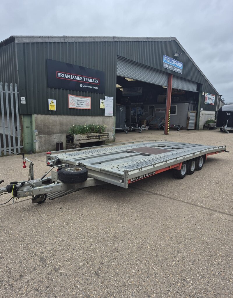 Used 2021 Brian James T Transporter  5.5m x 2.22m Tri Axle 10" Wheels 3500Kg Gross Manul Tilt