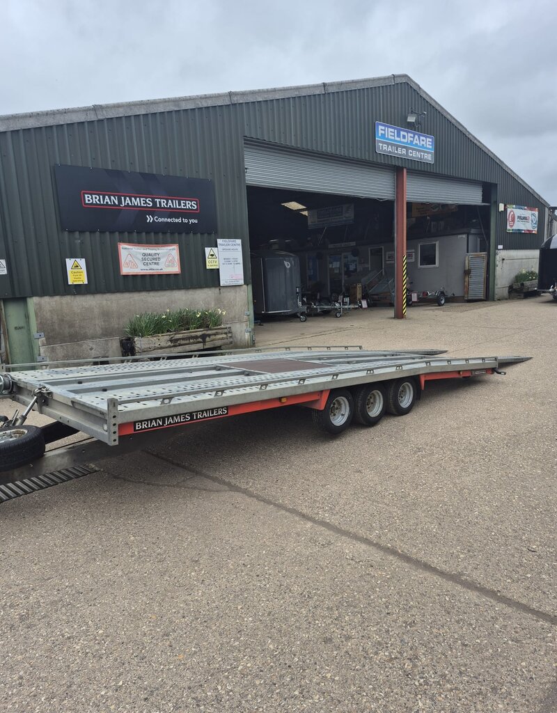 Used 2021 Brian James T Transporter  5.5m x 2.22m Tri Axle 10" Wheels 3500Kg Gross Manul Tilt