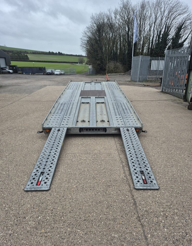 Used 2021 Brian James T Transporter  5.5m x 2.22m Tri Axle 10" Wheels 3500Kg Gross Manul Tilt