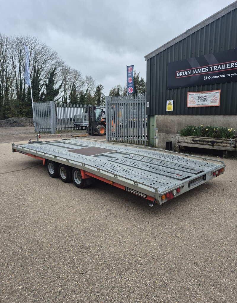 Used 2021 Brian James T Transporter  5.5m x 2.22m Tri Axle 10" Wheels 3500Kg Gross Manul Tilt