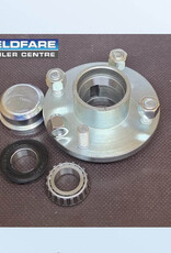 Unbraked Hub with bearings studs 4 Stud 100mm pcd 500kg | Fieldfare Trailer Centre