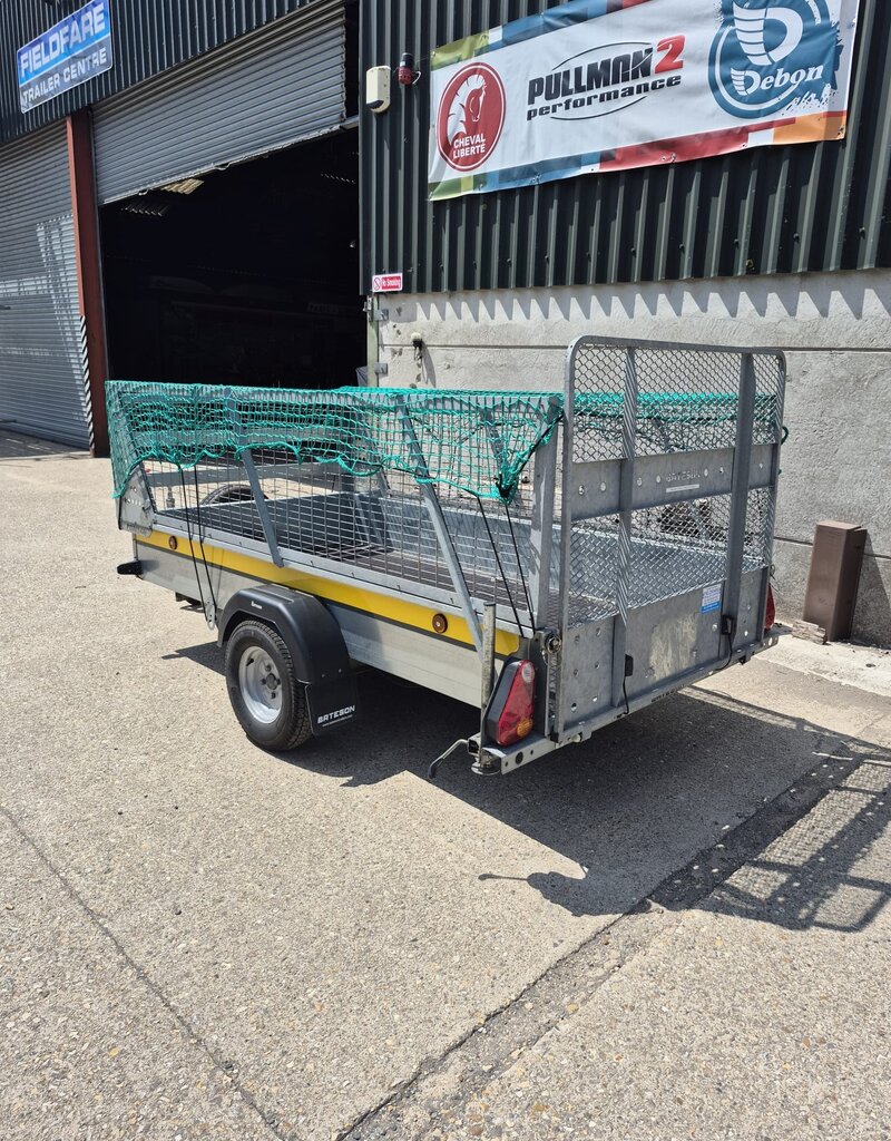 Bateson Trailers Used Bateson B84 Single Axle Unbraked Trailer 8'x4' Mesh Sides & Ramp 750kg GVW