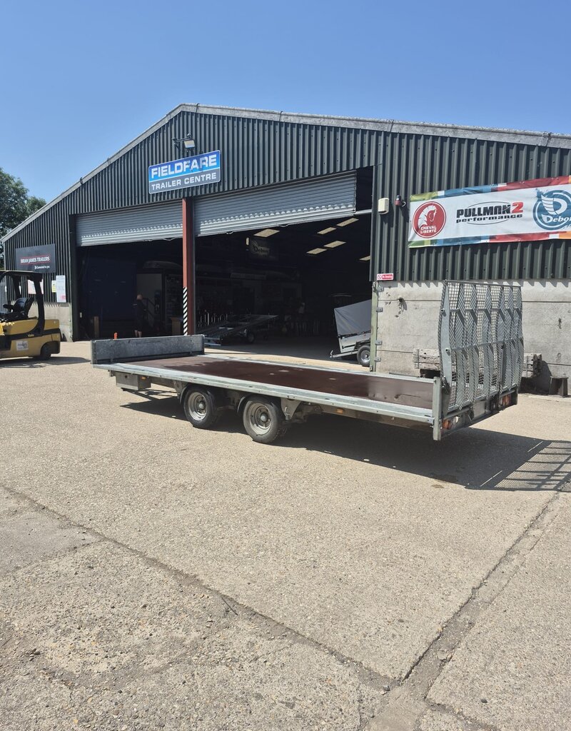 Used Ifor Williams TB5021-352 Tiltbed Trailer 16'6" x 8" 3500kg GVW Twin Axle Tilting Trailer