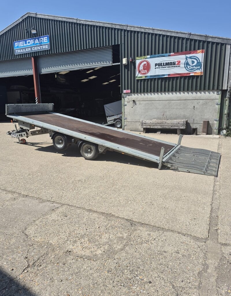 Used Ifor Williams TB5021-352 Tiltbed Trailer 16'6" x 8" 3500kg GVW Twin Axle Tilting Trailer