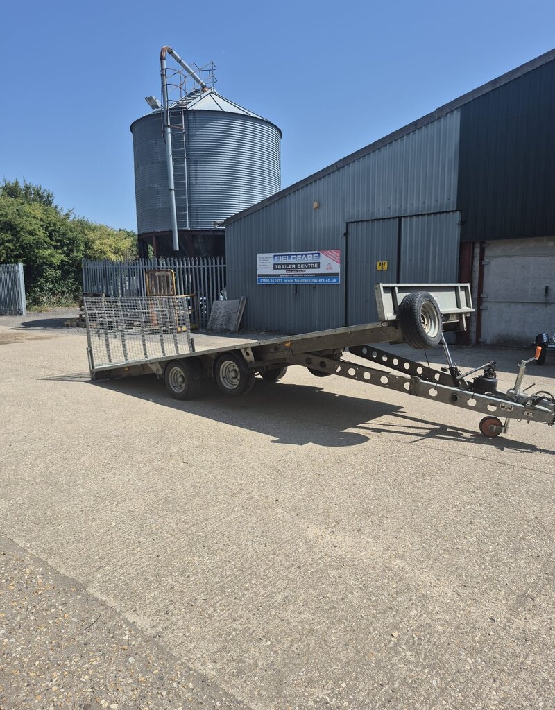 Used Ifor Williams TB5021-352 Tiltbed Trailer 16'6" x 8" 3500kg GVW Twin Axle Tilting Trailer